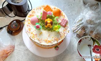Детский оранжевый торт: оформление для новичка